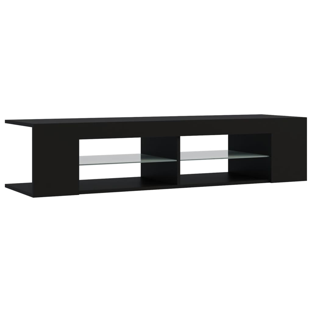 TV-Schrank mit LED-Leuchten Schwarz 135x39x30 cm