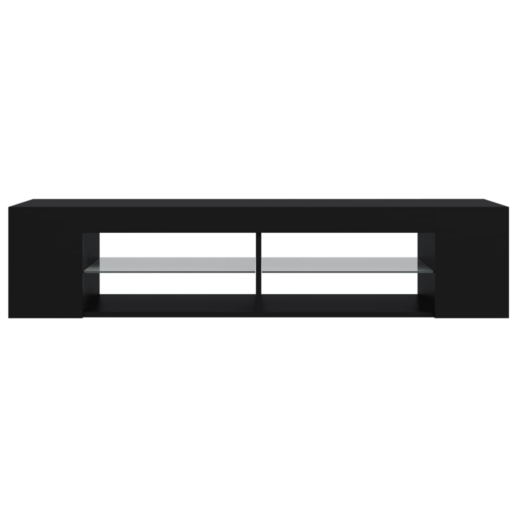 TV-Schrank mit LED-Leuchten Schwarz 135x39x30 cm