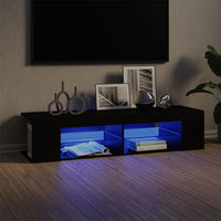 Thumbnail for TV-Schrank mit LED-Leuchten Schwarz 135x39x30 cm