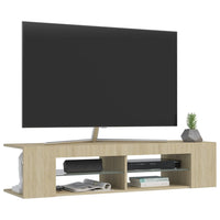 Thumbnail for TV-Schrank mit LED-Leuchten Sonoma-Eiche 135x39x30 cm