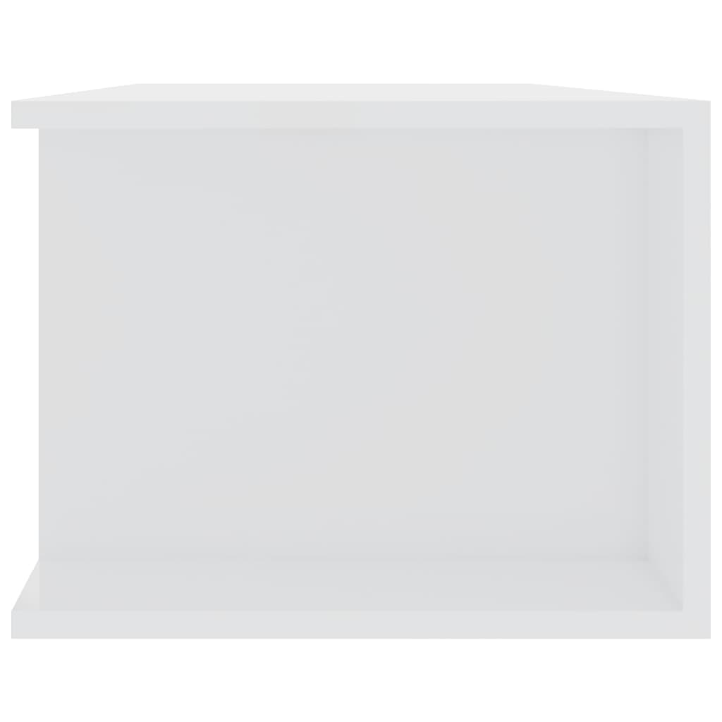 TV-Schrank mit LED-Leuchten Hochglanz-Weiß 135x39x30 cm