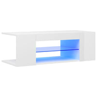 Thumbnail for TV-Schrank mit LED-Leuchten Hochglanz-Weiß 90x39x30 cm