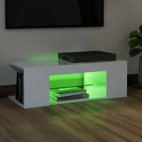 Thumbnail for TV-Schrank mit LED-Leuchten Hochglanz-Weiß 90x39x30 cm