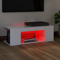 Thumbnail for TV-Schrank mit LED-Leuchten Hochglanz-Weiß 90x39x30 cm