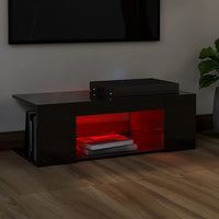 Thumbnail for TV-Schrank mit LED-Leuchten Hochglanz-Schwarz 90x39x30 cm