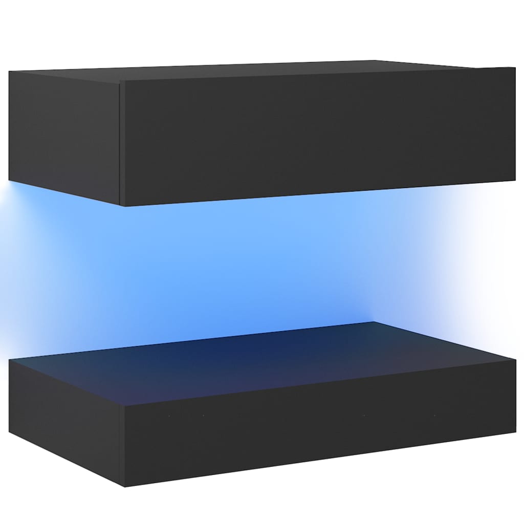 TV-Schrank mit LED-Leuchten Grau 60x35 cm