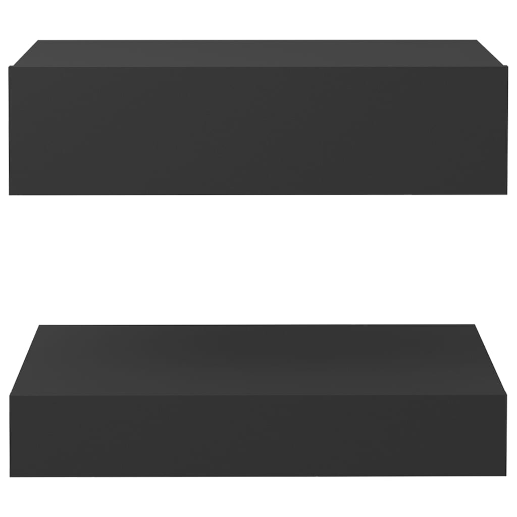 TV-Schrank mit LED-Leuchten Grau 60x35 cm