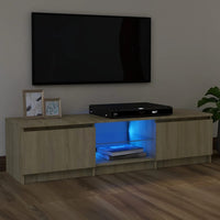 Thumbnail for TV-Schrank mit LED-Leuchten Sonoma-Eiche 120x30x35,5 cm