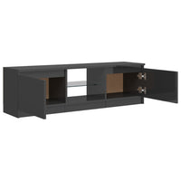 Thumbnail for TV-Schrank mit LED-Leuchten Hochglanz-Grau 120x30x35,5 cm