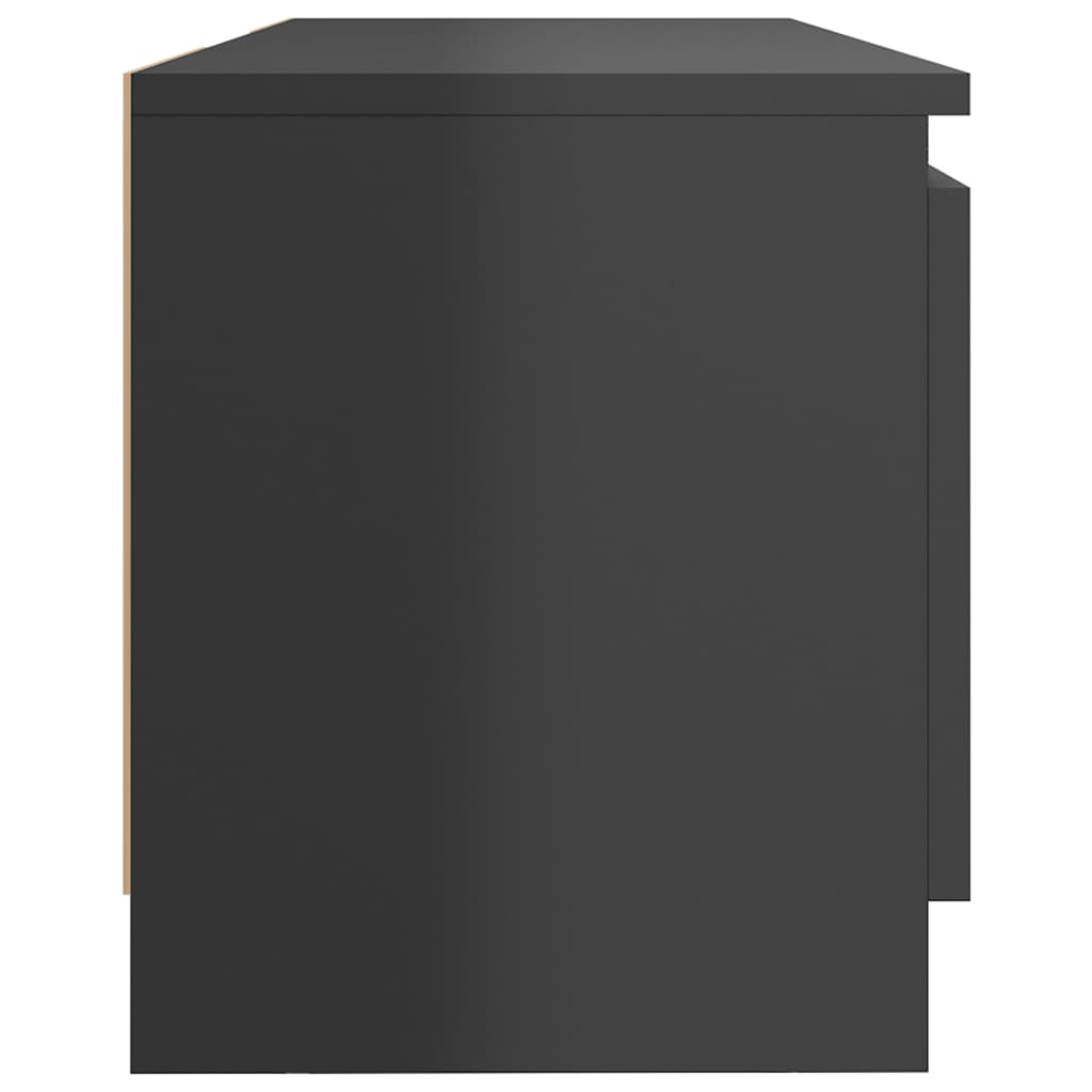 TV-Schrank mit LED-Leuchten Hochglanz-Grau 120x30x35,5 cm