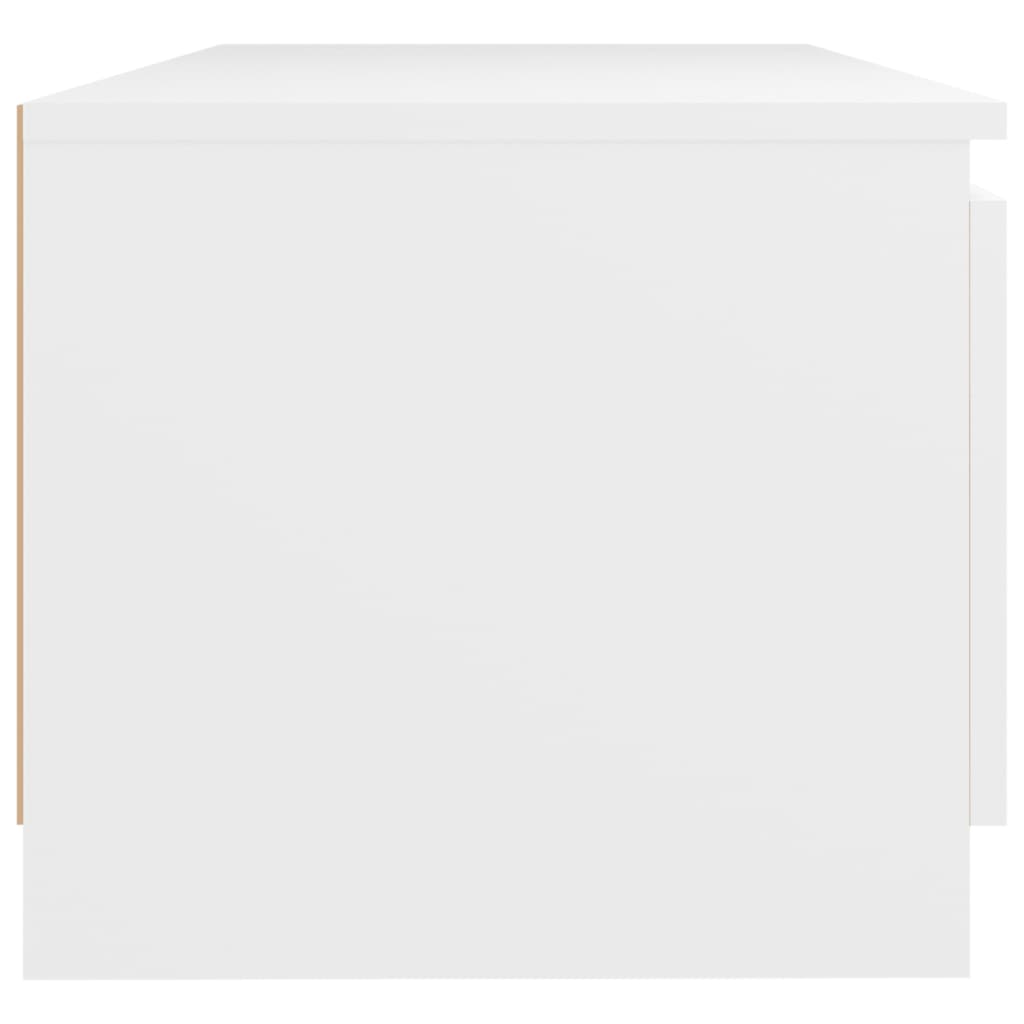 TV-Schrank mit LED-Leuchten Weiß 140x40x35,5 cm