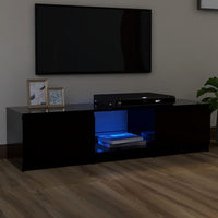 Thumbnail for TV-Schrank mit LED-Leuchten Schwarz 140x40x35,5 cm