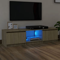 Thumbnail for TV-Schrank mit LED-Leuchten Sonoma-Eiche 140x40x35,5 cm