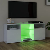 Thumbnail for TV-Schrank mit LED-Leuchten Hochglanz-Weiß 120x30x50 cm