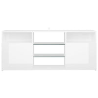 Thumbnail for TV-Schrank mit LED-Leuchten Hochglanz-Weiß 120x30x50 cm