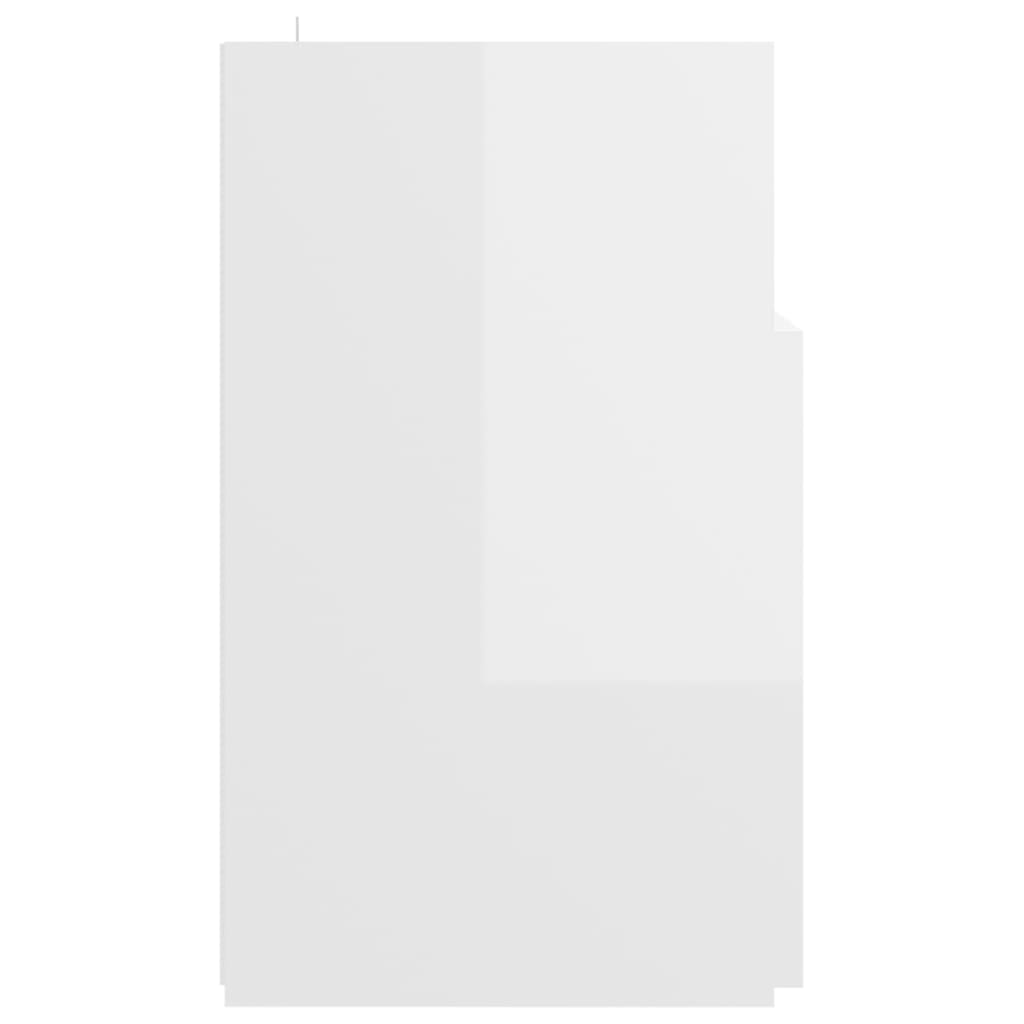 TV-Schrank mit LED-Leuchten Hochglanz-Weiß 120x30x50 cm