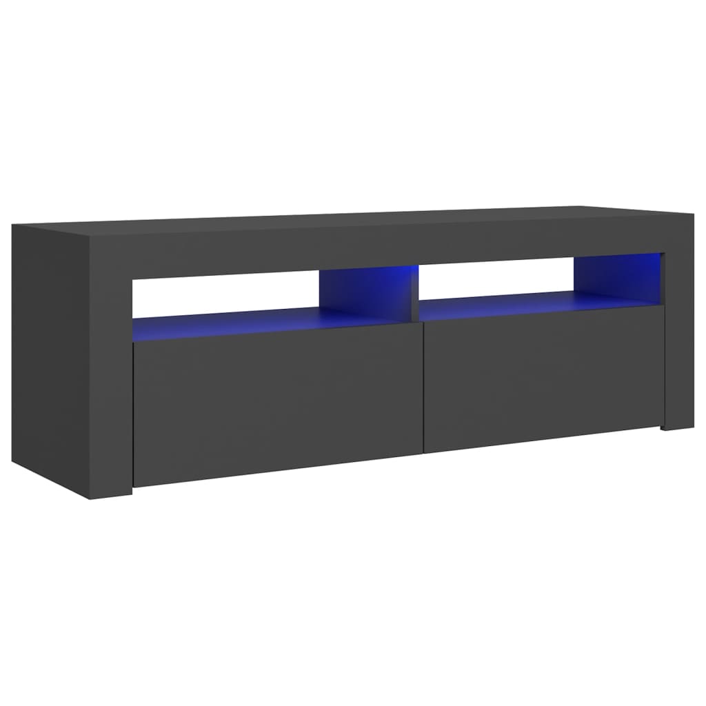 TV-Schrank mit LED-Leuchten Grau 120x35x40 cm