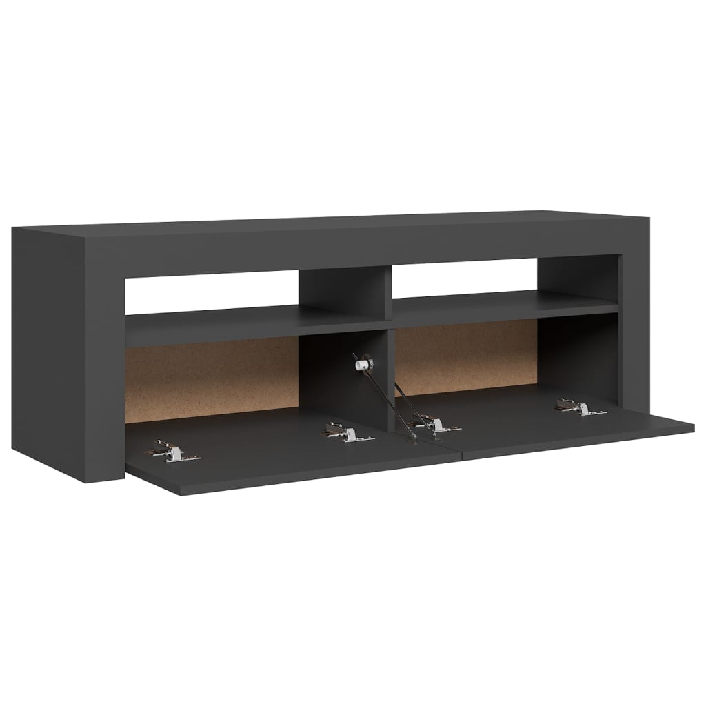 TV-Schrank mit LED-Leuchten Grau 120x35x40 cm