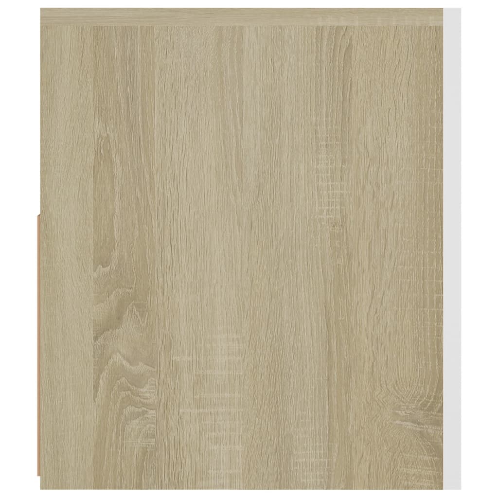 TV-Schrank mit LED-Leuchten Weiß Sonoma-Eiche 120x35x40 cm