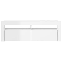 Thumbnail for TV-Schrank mit LED-Leuchten Hochglanz-Weiß 120x35x40 cm