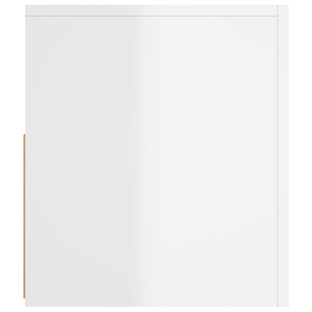 TV-Schrank mit LED-Leuchten Hochglanz-Weiß 120x35x40 cm