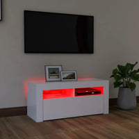 Thumbnail for TV-Schrank mit LED-Leuchten Weiß 90x35x40 cm