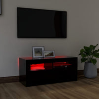 Thumbnail for TV-Schrank mit LED-Leuchten Schwarz 90x35x40 cm