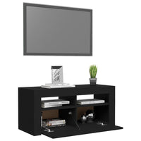 Thumbnail for TV-Schrank mit LED-Leuchten Schwarz 90x35x40 cm