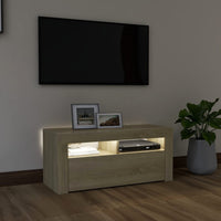 Thumbnail for TV-Schrank mit LED-Leuchten Sonoma-Eiche 90x35x40 cm