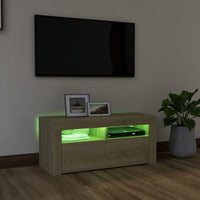 Thumbnail for TV-Schrank mit LED-Leuchten Sonoma-Eiche 90x35x40 cm