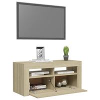 Thumbnail for TV-Schrank mit LED-Leuchten Sonoma-Eiche 90x35x40 cm