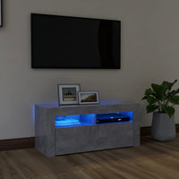 Thumbnail for TV-Schrank mit LED-Leuchten Betongrau 90x35x40 cm