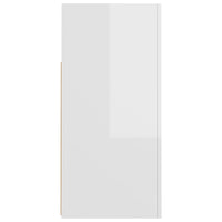 Thumbnail for Sideboard mit LED-Leuchten Hochglanz-Weiß 80x35x75 cm