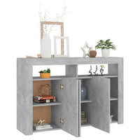 Thumbnail for Sideboard mit LED-Leuchten Betongrau 115,5x30x75 cm