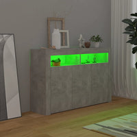 Thumbnail for Sideboard mit LED-Leuchten Betongrau 115,5x30x75 cm