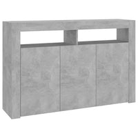 Thumbnail for Sideboard mit LED-Leuchten Betongrau 115,5x30x75 cm