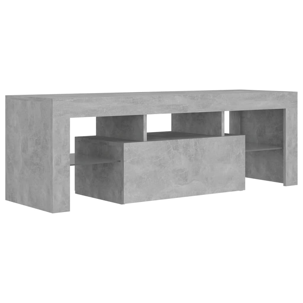 TV-Schrank mit LED-Leuchten Betongrau 120x35x40 cm
