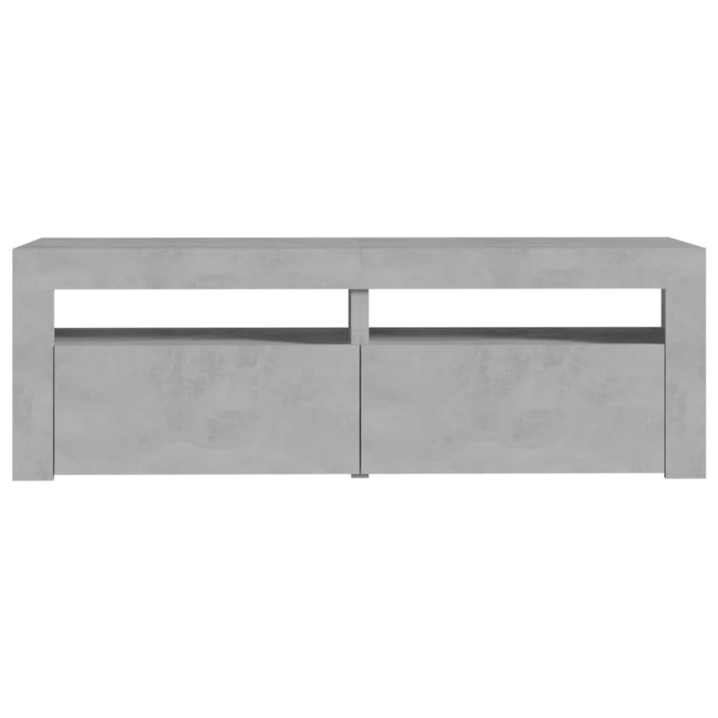 TV-Schrank mit LED-Beleuchtung Betongrau 120x35x40 cm