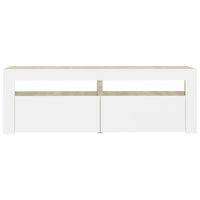 Thumbnail for TV-Schrank mit LED-Leuchten Weiß Sonoma-Eiche 120x35x40 cm