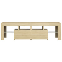 Thumbnail for TV-Schrank mit LED-Beleuchtung Sonoma-Eiche 140x36,5x40 cm