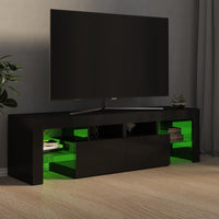 Thumbnail for TV-Schrank mit LED-Beleuchtung Hochglanz-Schwarz 140x36,5x40 cm