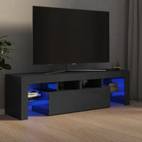 Thumbnail for TV-Schrank mit LED-Beleuchtung Hochglanz-Grau 140x36,5x40 cm