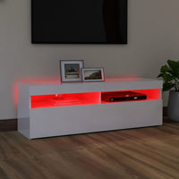 Thumbnail for TV-Schrank mit LED-Leuchten Hochglanz-Weiß 120x35x40 cm