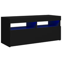 Thumbnail for TV-Schrank mit LED-Leuchten Schwarz 90x35x40 cm