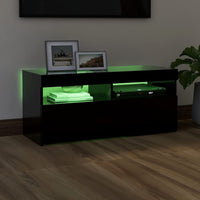 Thumbnail for TV-Schrank mit LED-Leuchten Schwarz 90x35x40 cm