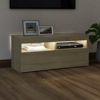 Thumbnail for TV-Schrank mit LED-Leuchten Sonoma-Eiche 90x35x40 cm