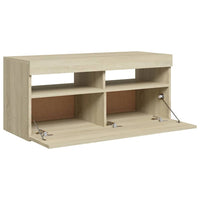Thumbnail for TV-Schrank mit LED-Leuchten Sonoma-Eiche 90x35x40 cm