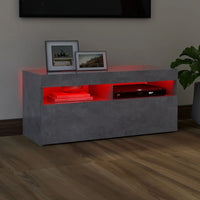 Thumbnail for TV-Schrank mit LED-Leuchten Betongrau 90x35x40 cm