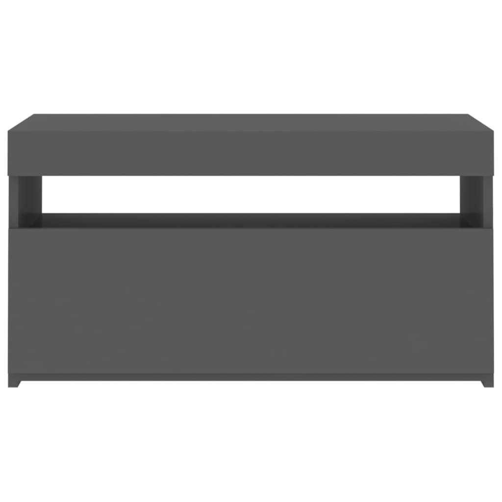 TV-Schrank mit LED-Leuchten Grau 75x35x40 cm