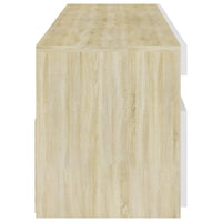 Thumbnail for TV-Schränke 2 Stk. mit LED-Leuchten Weiß & Sonoma 75x35x40 cm